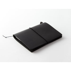 Traveler's Notebook Black - Passport Size - Leather Journal Notebook Kit