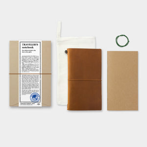 Traveler's Notebook Camel - Regular Size - Leather Journal Notebook Kit