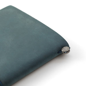 Traveler's Notebook Blue - Regular Size - Leather Journal Notebook Kit