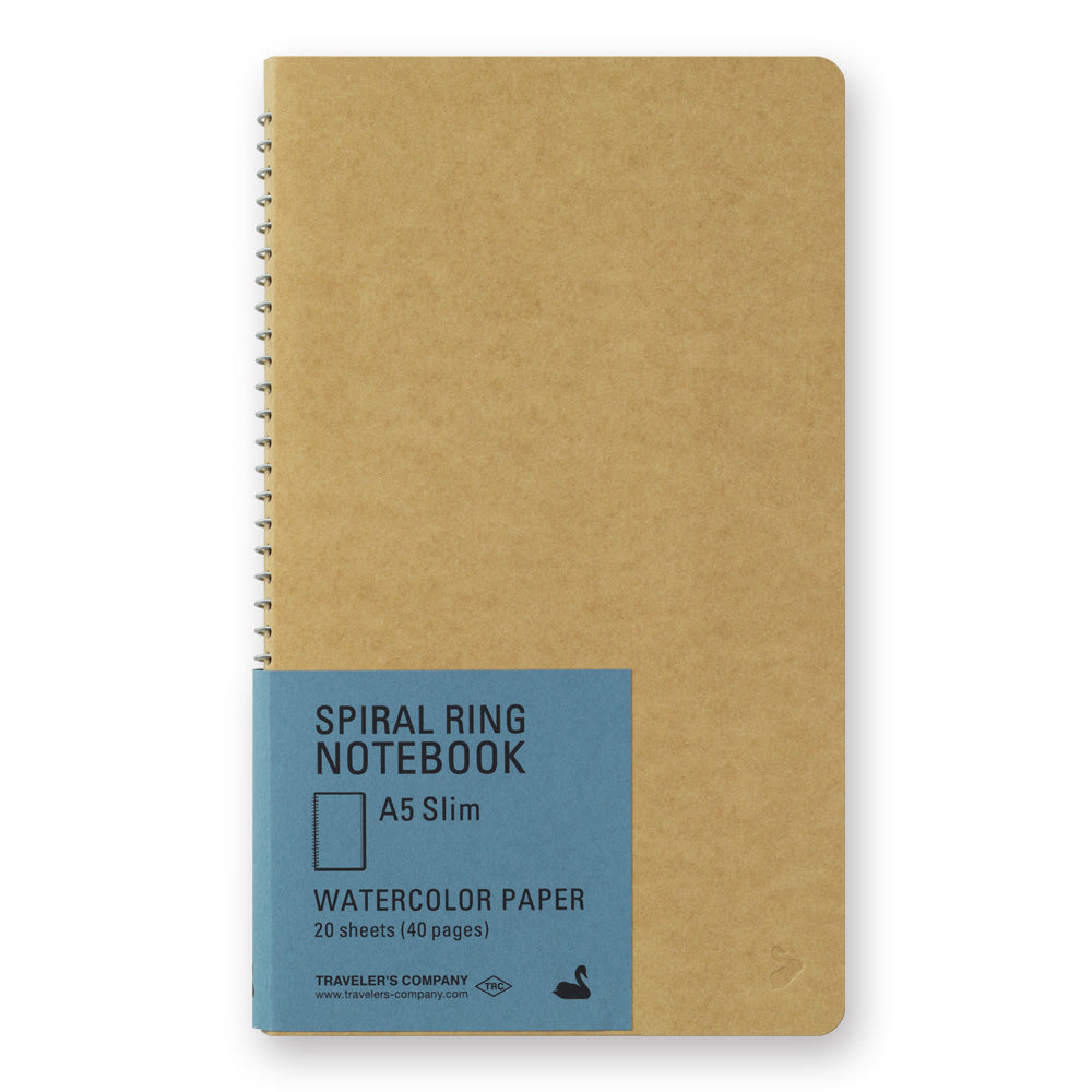 Midori Traveler's Company TRC Spiral Ring Notebook - A5 Slim - Watercolor Paper