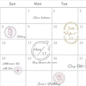 MU Print Icon Stamp Set - 2002 Days of the Week