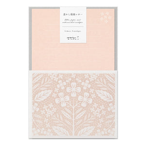 Midori Letter Set - 499 Watermark Flower Pink