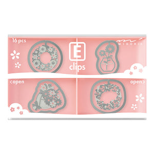 Midori Etching Clip E Clips - Flower Pattern