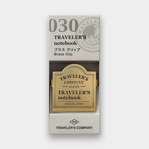 Traveler's Notebook Refill 030 - Accessories - Brass Clip TRC Logo Pattern
