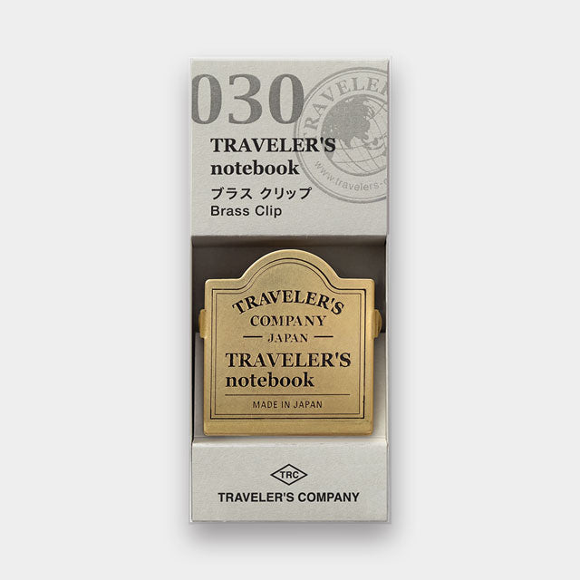 Traveler's Notebook Refill 030 - Accessories - Brass Clip  Logo Pattern