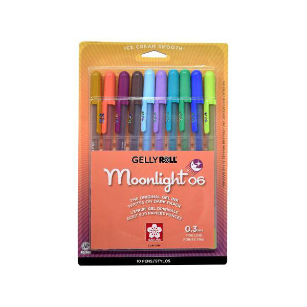 Sakura Gelly Roll Moonlight Gel Pen 0.6 mm - 10 Color Set #2