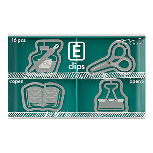 Midori Etching Clip E Clips - Stationery Pattern