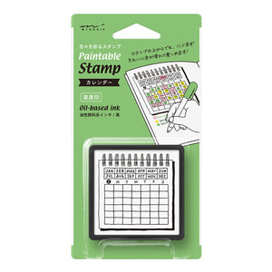 Midori Paintable Stamp - Calendar