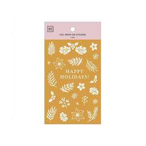 MU Print On Sticker Gold Foil Transfer -  Ltd. Edition - Happy Holidays 1001