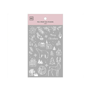 MU Print On Sticker Silver Foil Transfer -  Ltd. Edition - Silver Snow 001