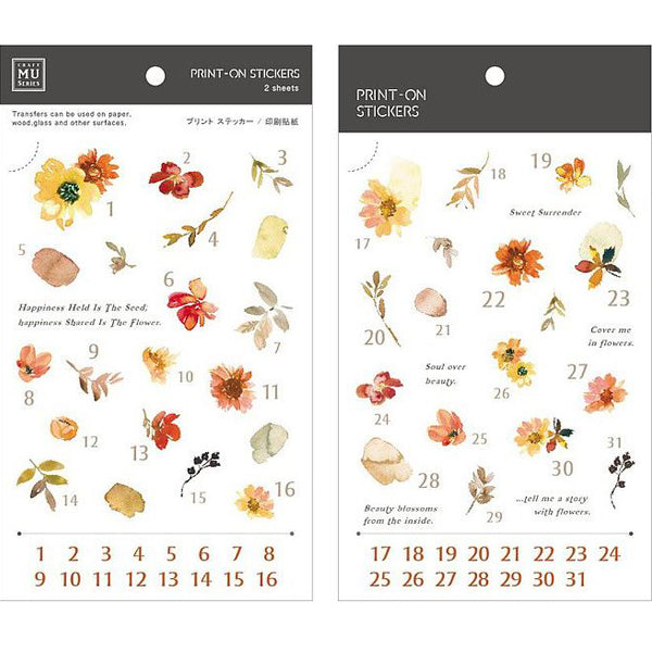 MU Print On Sticker Transfer - 167 - Orange Blossom Time