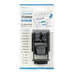 Midori Paintable Rotating Stamp - Days of the Week and Weather