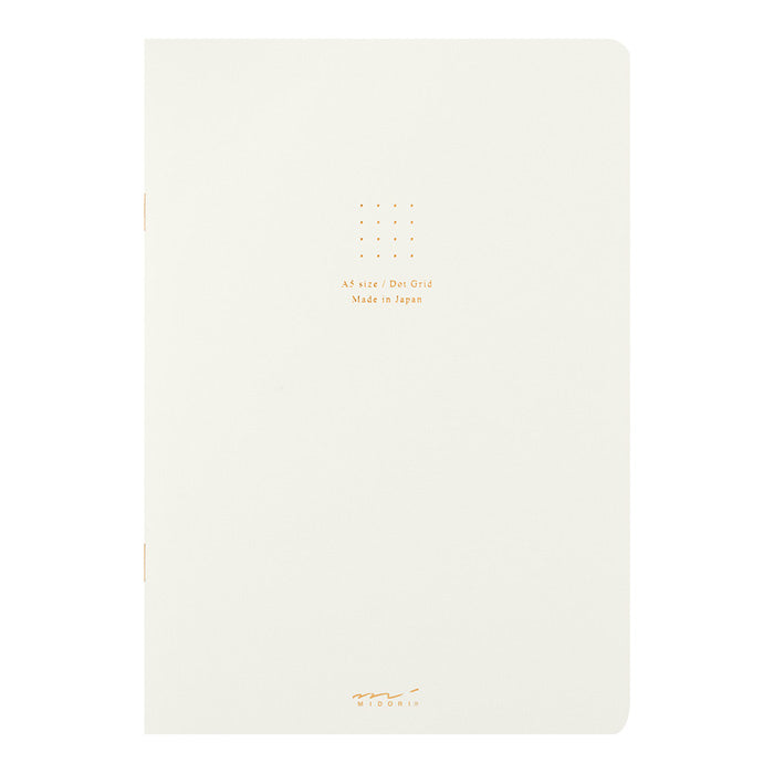 Midori A5 Notebook Color Dot Grid - White