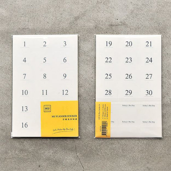 MU Print DIY Daily Stickers - 01 Big Number