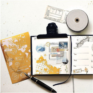 MU Print On Sticker Gold Foil Transfer - 006 - Tibetan gold postmark