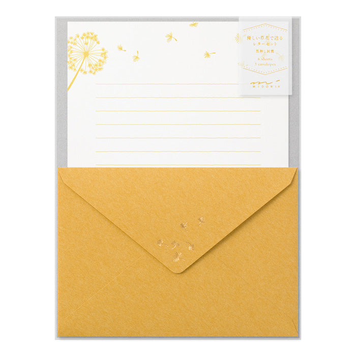 Midori Letter Set 509 Foil-stamped Envelopes Blowball