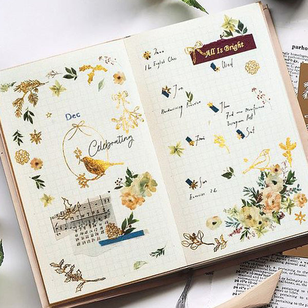 MU Print On Sticker Gold Foil Transfer -  Ltd. Edition - All is Bright 1002