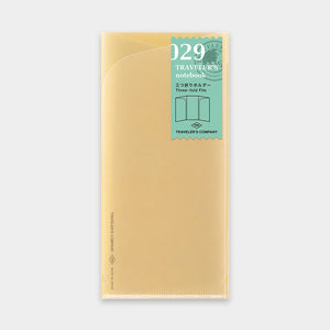 Traveler's Notebook Refill 029 - Regular Size - Tri-Fold File Holder