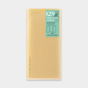 Traveler's Notebook Refill 029 - Regular Size - Tri-Fold Holder
