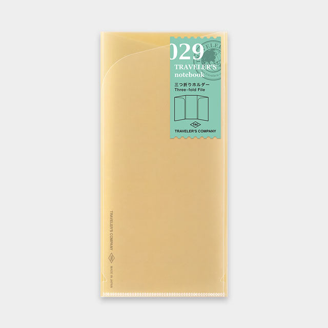 Traveler's Notebook Refill 029 - Regular Size - Tri-Fold File Holder