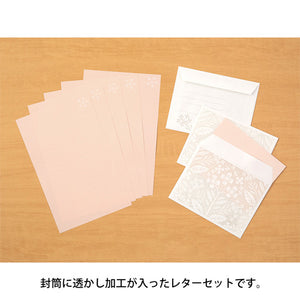 Midori Letter Set - 499 Watermark Flower Pink