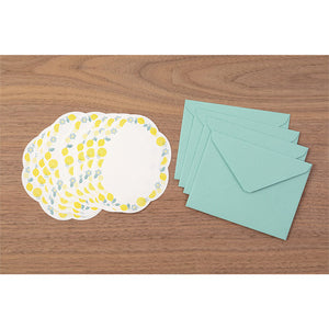 Midori Letter Set - 492 Letterpress Die-cut Lemon