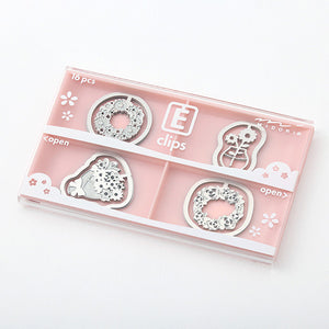 Midori Etching Clip E Clips - Flower Pattern