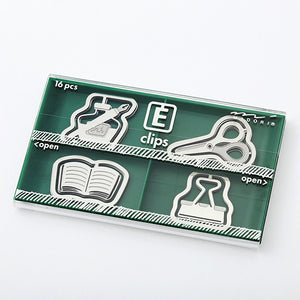 Midori Etching Clip E Clips - Stationery Pattern