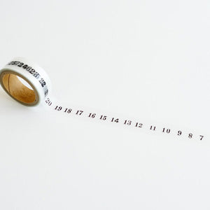 Yohaku Clear Masking Tape - Calendar CT-017