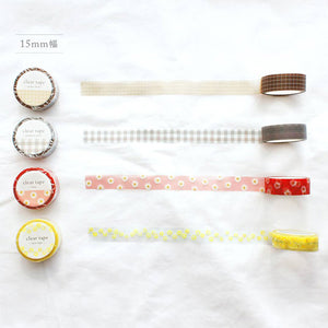 Mind Wave Clear Tape - 15mm Gingham Check