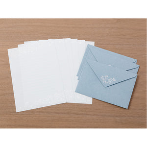 Midori Letter Set 508 Foil-stamped Envelopes Baby’s Breath