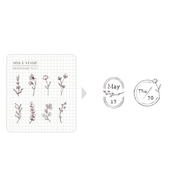MU Print Icon Stamp Set - 2011 Flower Time