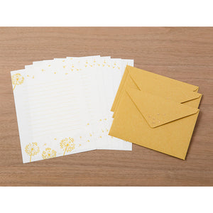 Midori Letter Set 509 Foil-stamped Envelopes Blowball