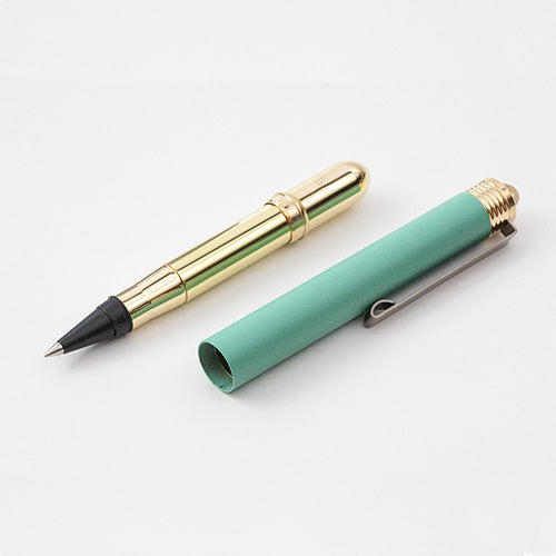 Traveler's Company [LIMITED EDITION] TRC BRASS Rollerball Pen Factory Green - Traveler's Notebook