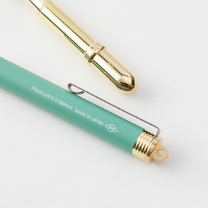 Traveler's Company [LIMITED EDITION] TRC BRASS Rollerball Pen Factory Green - Traveler's Notebook