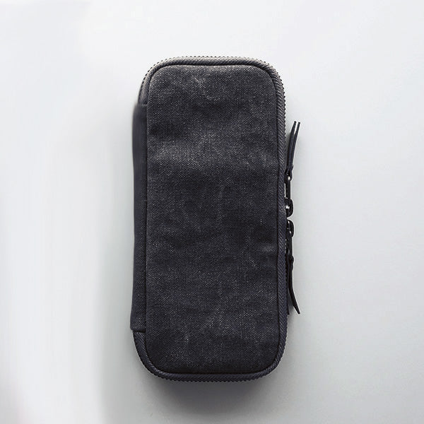 Yuruliku Flat Tool Case - 3 PEN - Iron Black - Paper Plus Cloth
