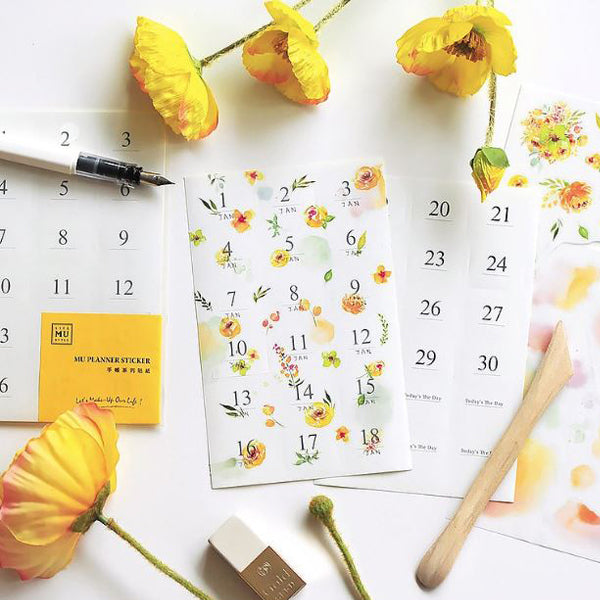 MU Print DIY Daily Stickers - 02 Small Number