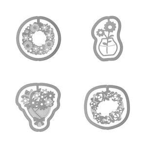 Midori Etching Clip E Clips - Flower Pattern