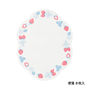 Midori Letter Set - 491 Letterpress Die-cut Strawberry