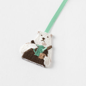 Midori Embroidered Bookmark - Polar Bear