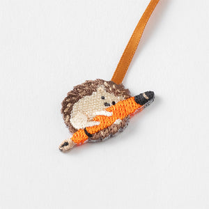 Midori Embroidered Bookmark - Hedgehog