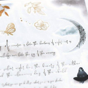 MU Print On Sticker Transfer - 163 - Moonlight Poetry