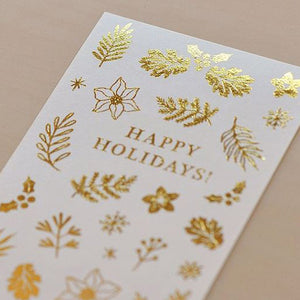 MU Print On Sticker Gold Foil Transfer -  Ltd. Edition - Happy Holidays 1001