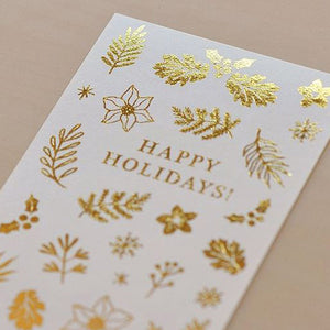MU Print On Sticker Gold Foil Transfer -  Ltd. Edition - Happy Holidays 2001