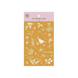 MU Print On Sticker Gold Foil Transfer -  Ltd. Edition - All is Bright 002