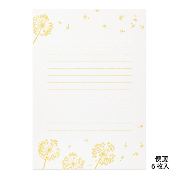 Midori Letter Set 509 Foil-stamped Envelopes Blowball