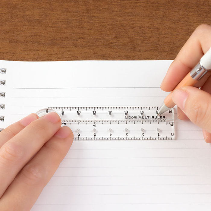 Midori Multi Ruler - 16cm Clear