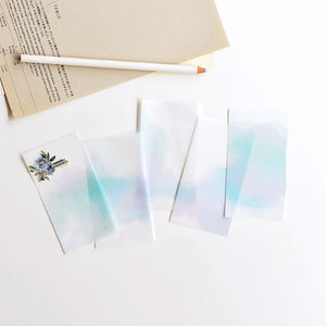 MU Print Dyed Look Tracing Papers - DTP-010 - Blue Cloud Purple