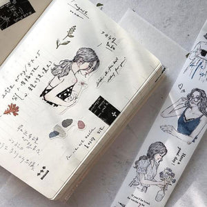 Pion - Washi Tape 4.5cm - Sketch Girl
