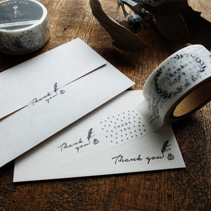 OEDA Letterpress - Masking Tape 7 Pattern Thank You MT004